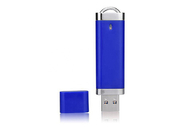 البلاستيك 16G 2.0 USB اللون الأزرق مع شعار مخصص وحزمة من العلامة التجارية تظهر الحياة