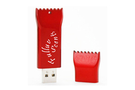مصنع توريد الحلوى شكل 2GB 2.0 أحمر اللون من البلاستيك USB مع شعار مخصص وحزمة العلامة التجارية تظهر الحياة