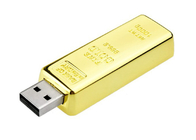 USB مصنع توريد 16G 3.0 المواد المعدنية شريط الذهب USB مع شعار مخصصة تظهر الحياة العلامة التجارية