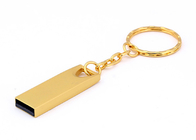 الذهب معدن USB عصا ، جهاز تخزين ذاكرة عصا معدنية مع حلقة رئيسية
