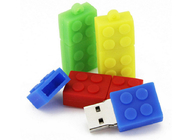 بناء كتلة على شكل محرك عصا USB البلاستيك حسب الطلب شعار مقبول