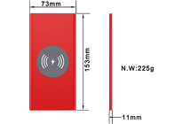 الأحمر USB C قوة البنك ، شعار مخصص المحمولة شاحن لاسلكي قوة البنك
