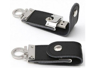 مصنع USB العرض تظهر الحياة العلامة التجارية 8G 3.0 أسود اللون جلد USB مع شعار مخصص وحزمة