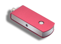128G 3.0 معدن فلاش حملة كيرينغ ، الأحمر USB سلسلة المفاتيح المعدنية مع شعار طباعة ليزر